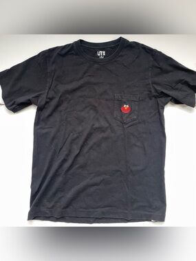2/$40 - Men’s Uniqlo x Kaws Elmo pocket tee - M